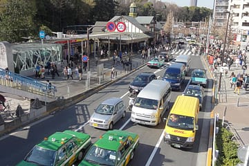 Trafik kring Harajuku